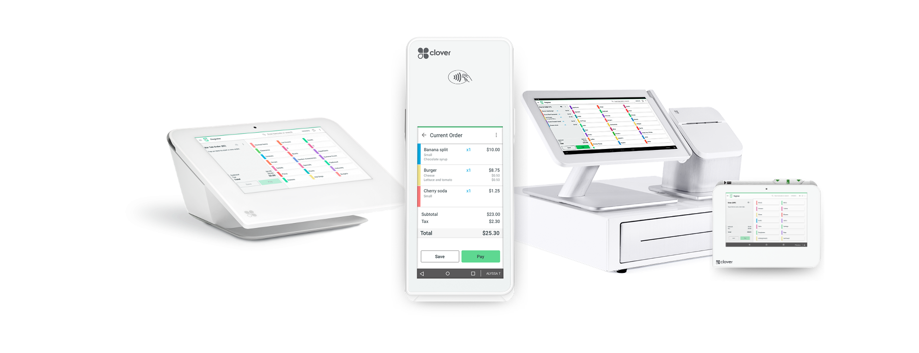 Terminaux Clover Mini, Clover Flex et Clover Station